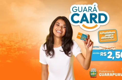 GUARÁ CARD SERÁ R$ 2,50 A PARTIR DE SEGUNDA